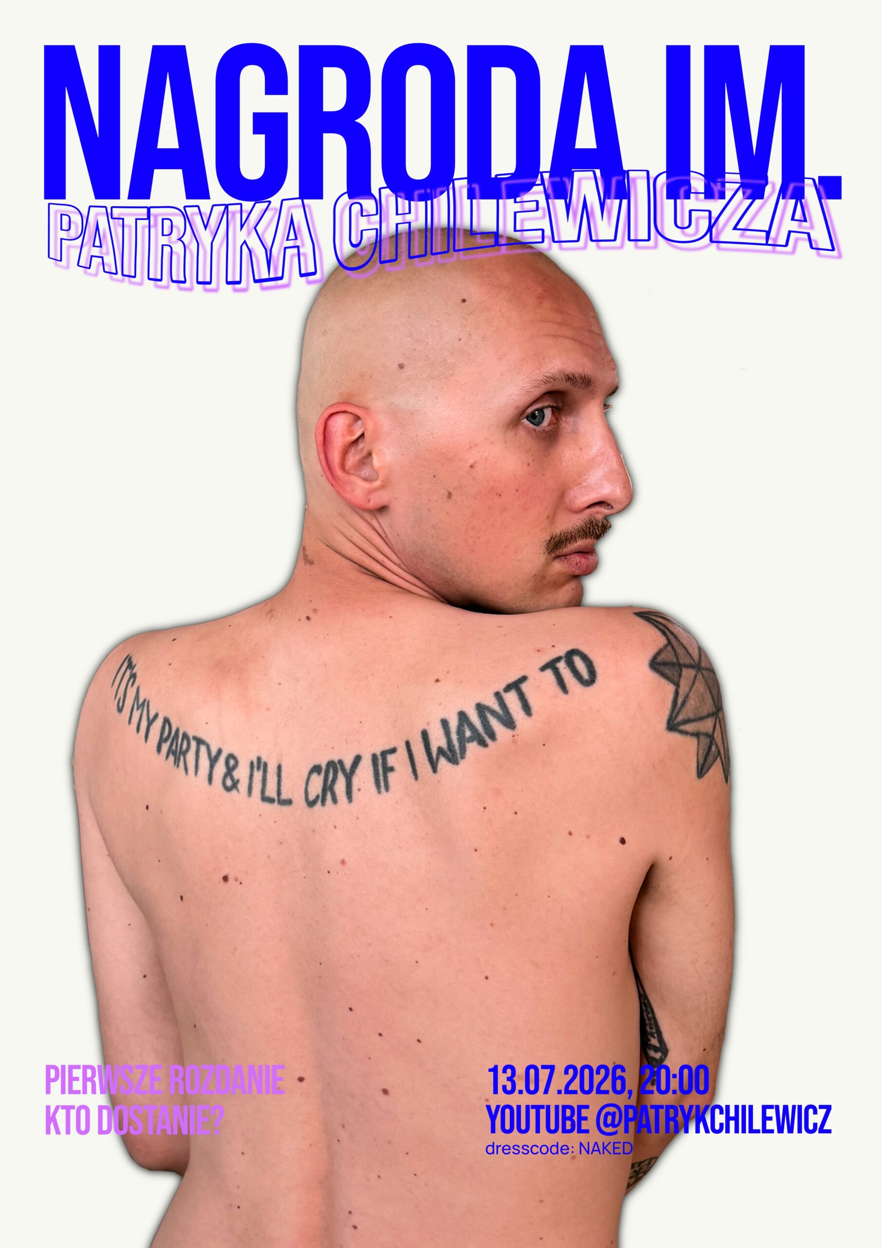 NAGRODA IM. PATRYKA CHILEWICZA 2026 PLAKAT NAGRODA IM. PATRYKA CHILEWICZA 2026 PLAKAT